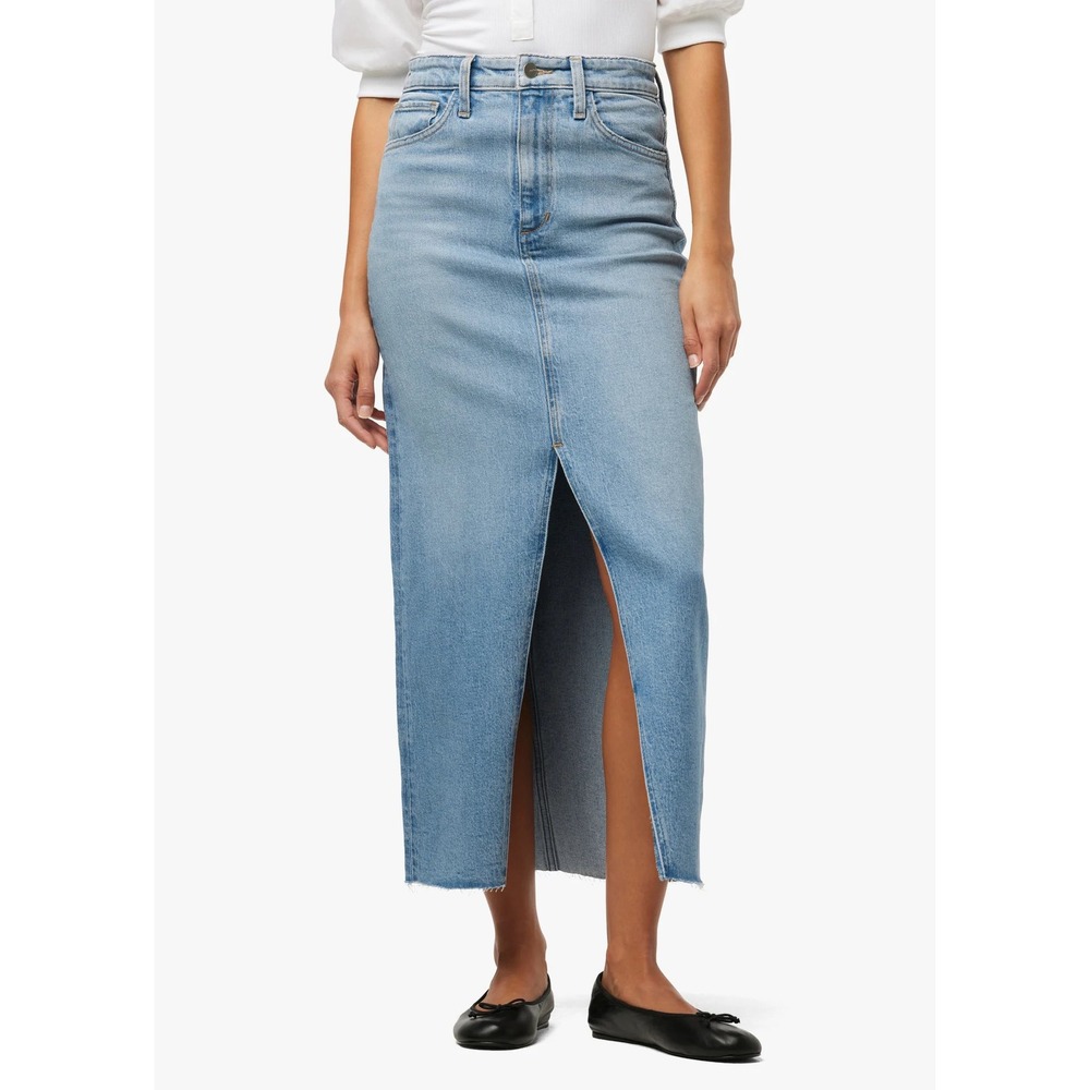 Joe's Jeans The Eva Maxi Skirt Pazazz Blue Denim Vintage Stretch Size 4 27